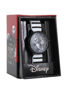 Official The Nightmare Before Christmas Jack Skellington & Sally Black/white Strap Watch