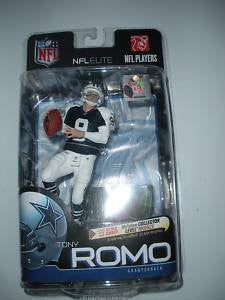 Tony Romo #9 Dallas Cowboys NFL Elite Series Retro White Shoulder/Sleeve Blue Jersey Chase Alternate Variant McFarlane Bronze Collector Level Limited to a Production of 3000 Figures Individually Serialized