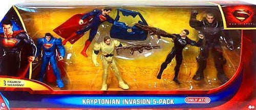 Superman Man of Steel Kryptonian Invasion Exclusive Action Figure 5-Pack (Mattel Toys)