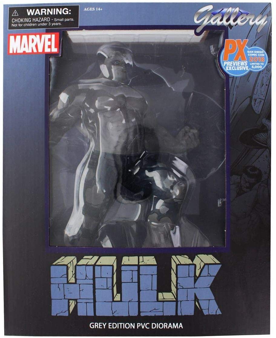 Diamond Select Toys Marvel Gallery Hulk PVC Statue (Variant SDCC 2018 Grey Version)