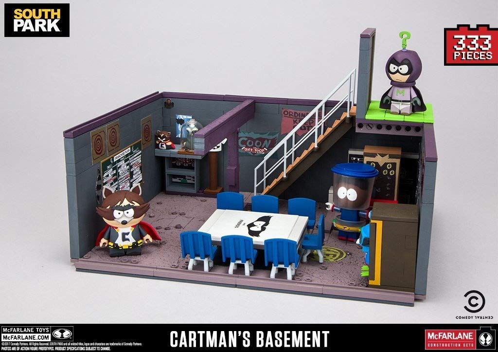 McFarlane South Park Cartman's Basement with Cartman Kenny and Token Exclusive Construction Set