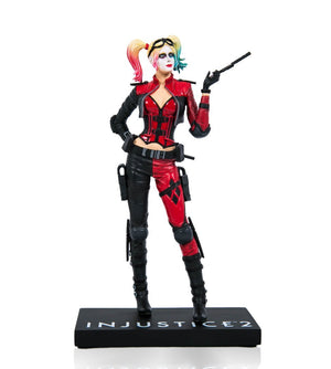 DC Comics Injustice 2 Harley Quinn Exclusive Statue with red/blue/blonde hair!