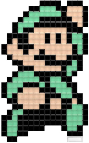 PDP Pixel Pals Nintendo Super Mario 3 Luigi Collectible Lighted Figure