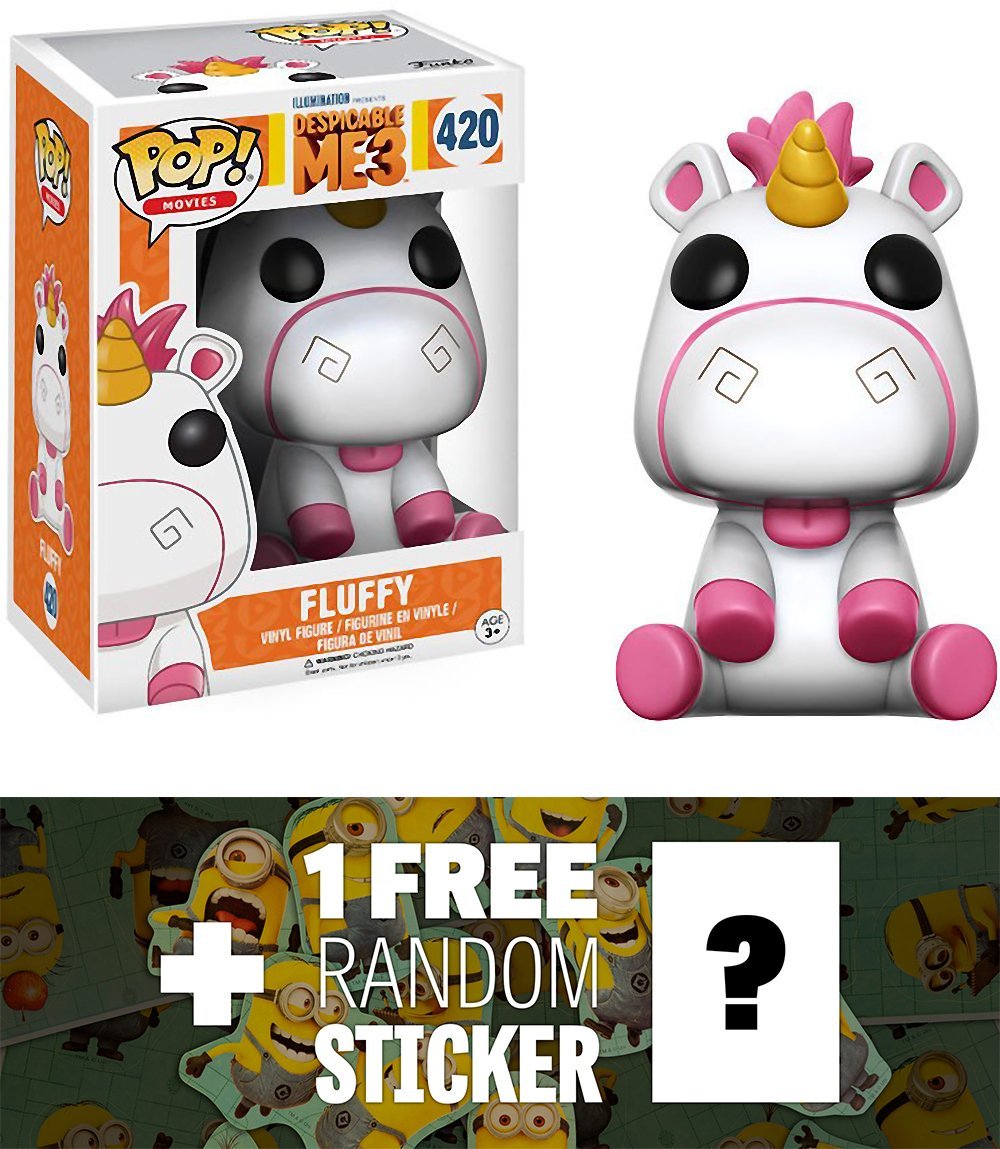Fluffy: Funko POP! Movies x Despicable Me 3 Vinyl Figure + 1 FREE CG Animation Themed Trading Card