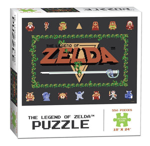 nostalgic the legend of Zelda puzzle  A 550 piece puzzle  Finished size is 18" x 24"