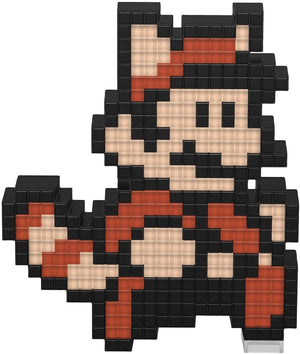 PDP Pixel Pals Nintendo Super Mario Bros 3 Raccoon Mario Collectible Lighted Figure,