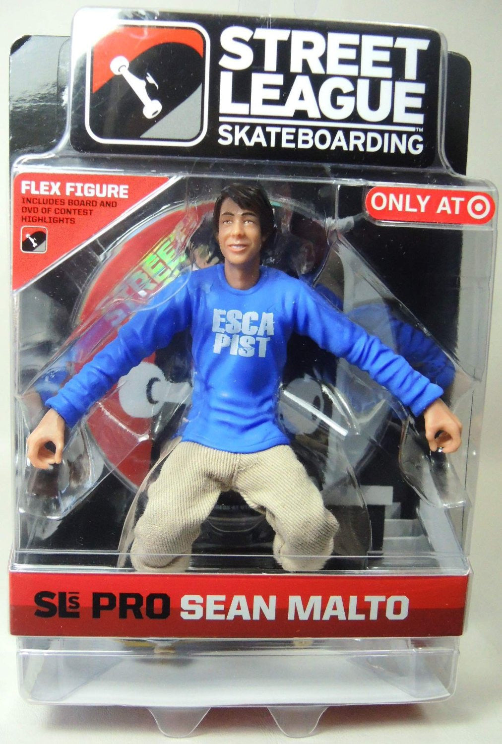 Street League Skateboarding Pro Sean Malto Flex Figure Series 1 Target Exclusive