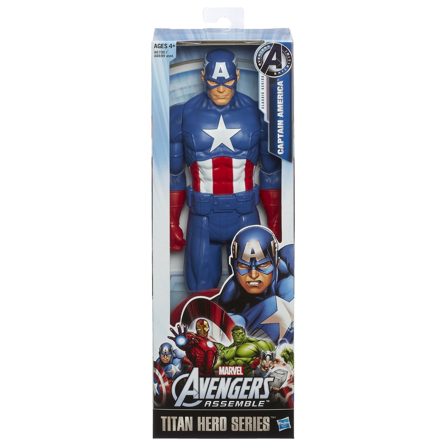 Marvel Avengers Assemble Titan Hero Series Captain America Figure, 12-Inch