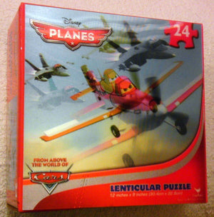 Planes Lenticular Puzzle [24 Pieces] 4 Planes From Above the World of Cars by Cardinal
