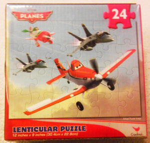 Planes Lenticular Puzzle [24 Pieces] 4 Planes From Above the World of Cars by Cardinal