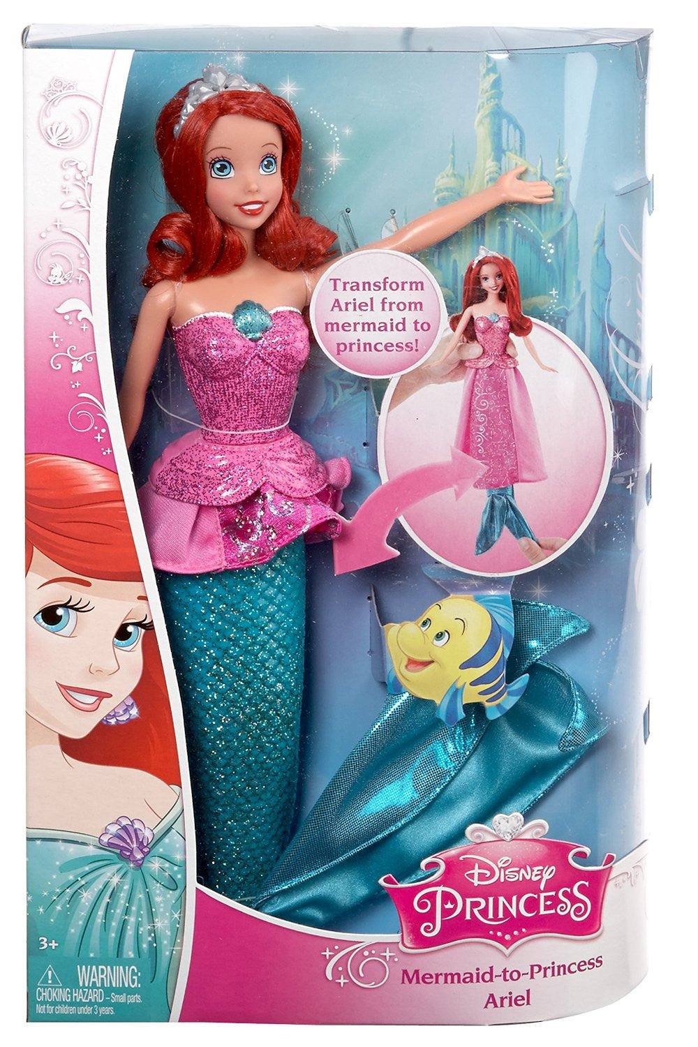 Disney Princess Mermaid-to-Princess Ariel Doll