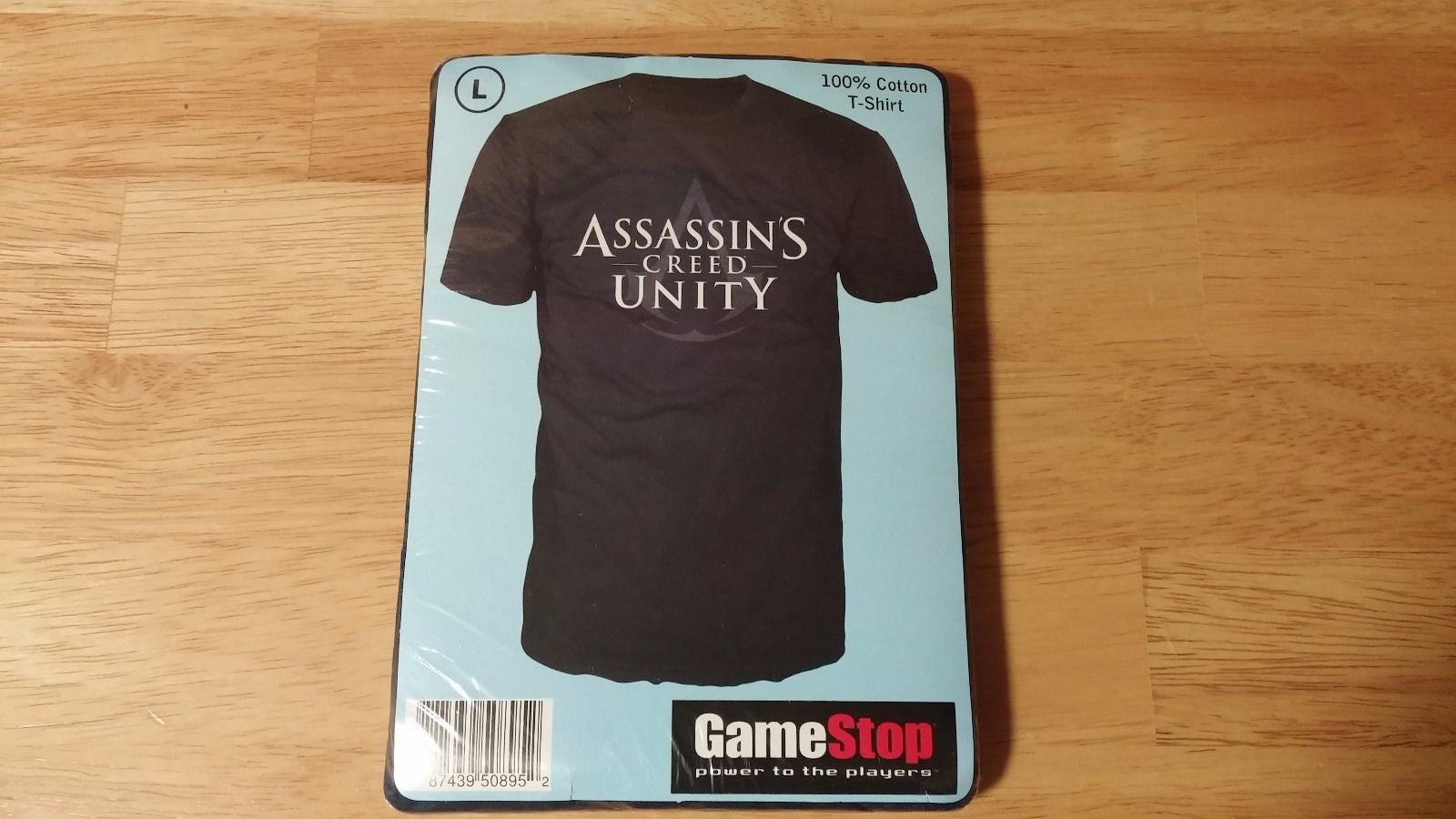 Gamestop Assassin's Creed Unity Navy Logo Graphic T-Shirt Men's Large L NEW